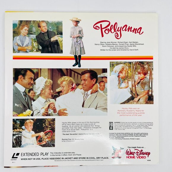 Walt Disney Pollyanna Home Video Movie Laserdisc LD CLV NTSC 45 AS - Picture 4 of 7
